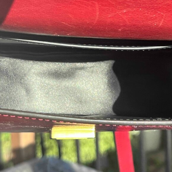 ✨ Tory Burch Embellished Saddlebag Crossbody Red Agate Leather - Picture 12 of 13